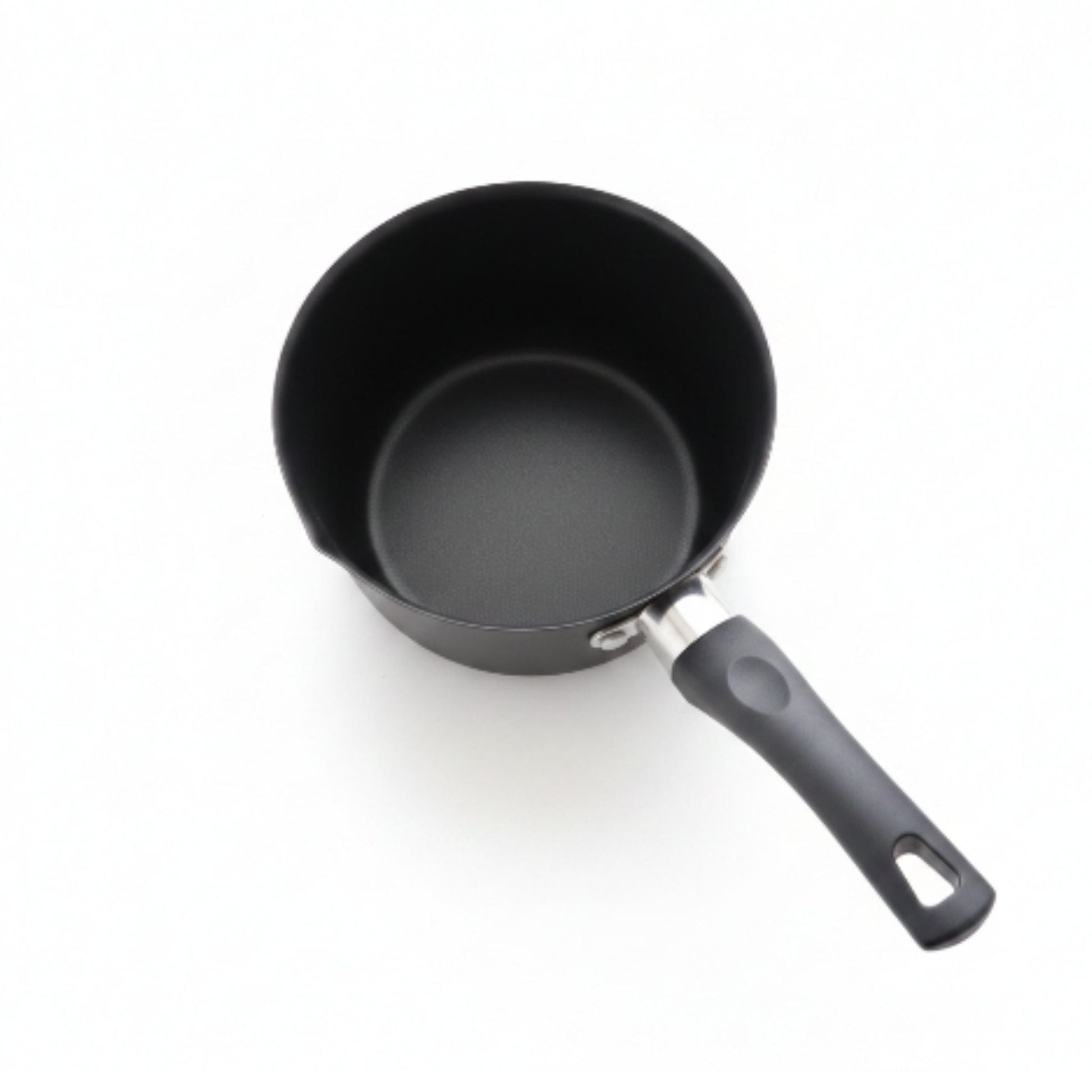 Non-Stick Speckled Black Milk Pot with Handle – Multi-Purpose Milk Pan & Saucepan