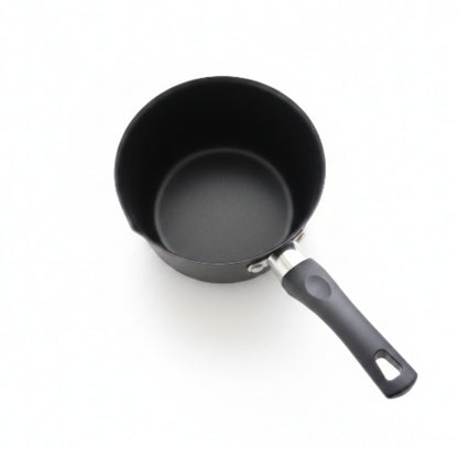 Non-Stick Speckled Black Milk Pot with Handle – Multi-Purpose Milk Pan & Saucepan