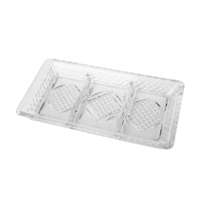 Panama Rectangle Divided Glass Platter