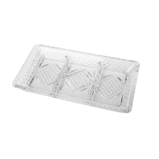 Panama Rectangle Divided Glass Platter