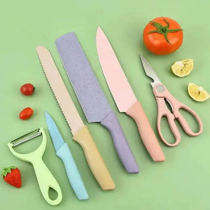 Pastel Knife Set – Multi-Purpose Kitchen Cutting Knives