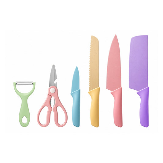 Pastel Knife Set – Multi-Purpose Kitchen Cutting Knives