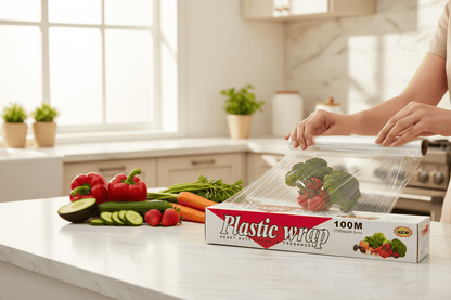 Plastic Cling Wrap Roll – Food Storage & Freshness Sealing Kitchen Wrap
