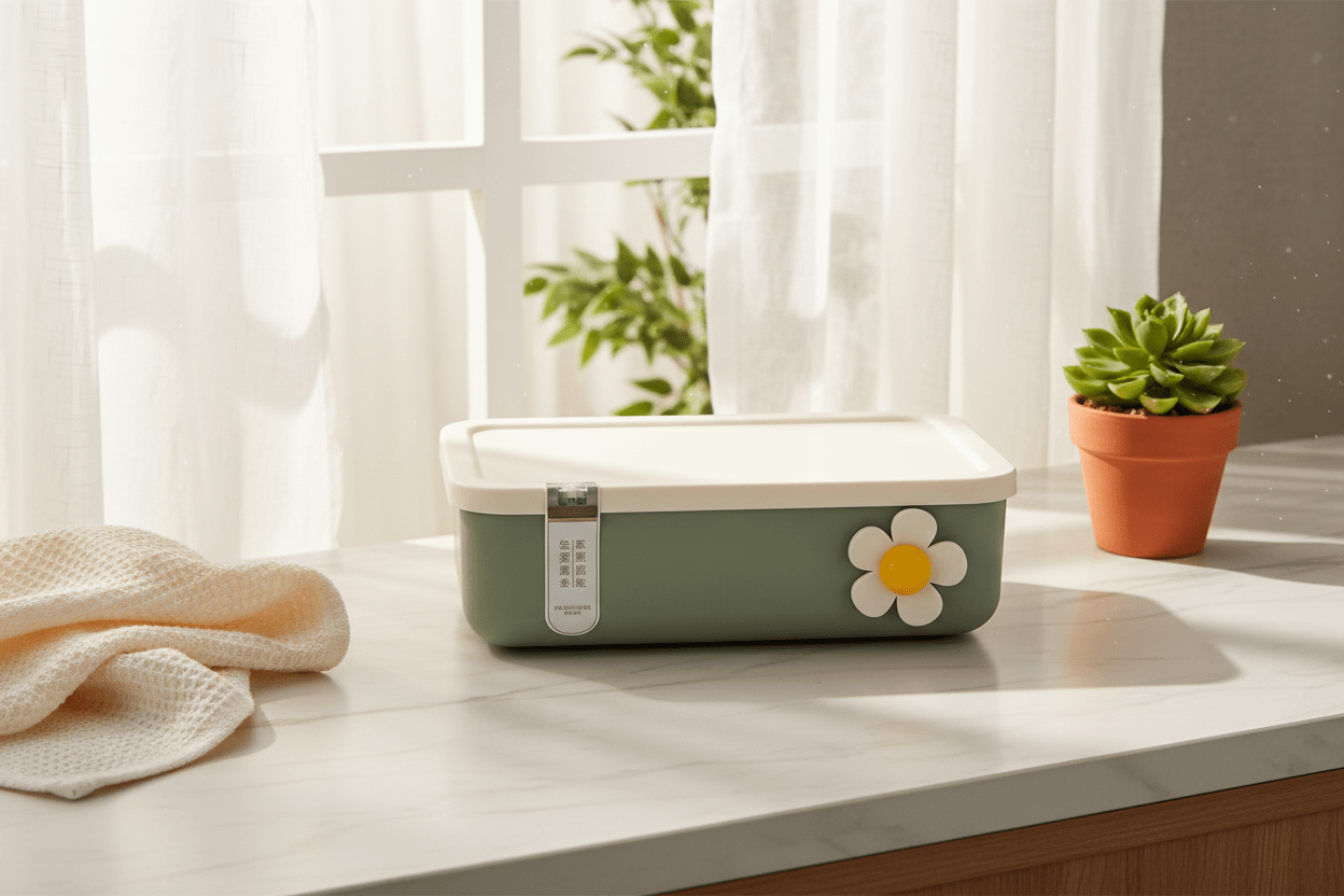 Plastic Flower Storage With Lid