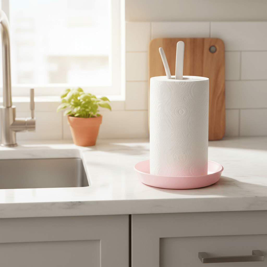 Plastic Paper Towel Holder - Pink