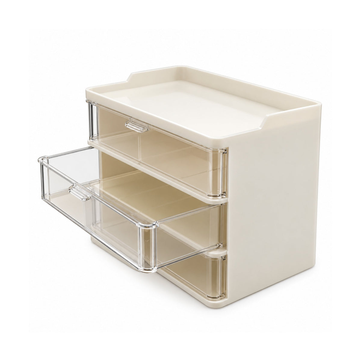 Plastic Stationery Organizer with Drawers – Multi-Compartment Desk Storage