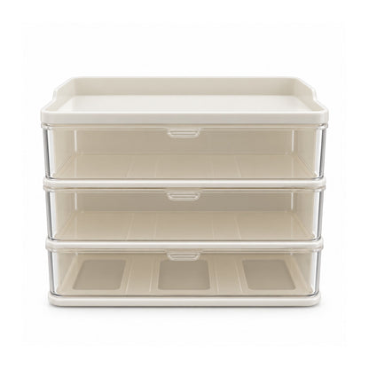 Plastic Stationery Organizer with Drawers – Multi-Compartment Desk Storage