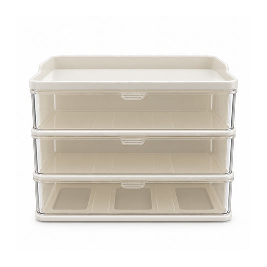Plastic Stationery Organizer with Drawers – Multi-Compartment Desk Storage
