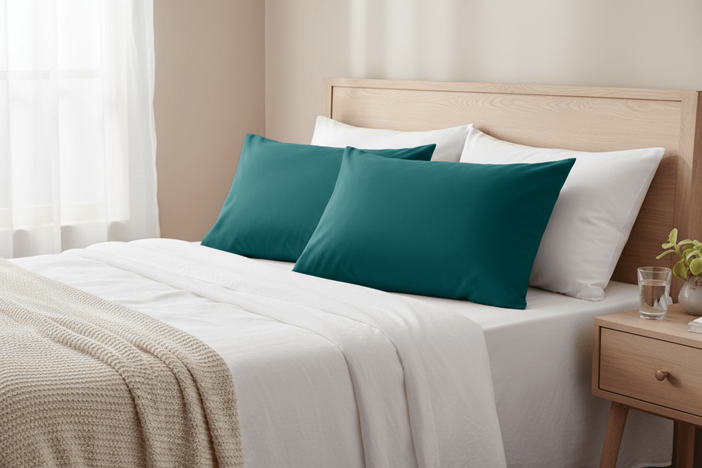 Pollycotton Percale Standard Pillowcases