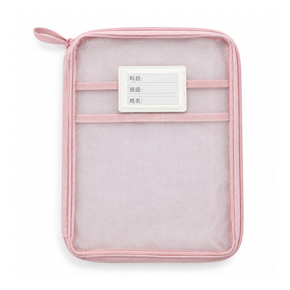 Portable Expanding File Folder Organizer for A4 Documents - Pink