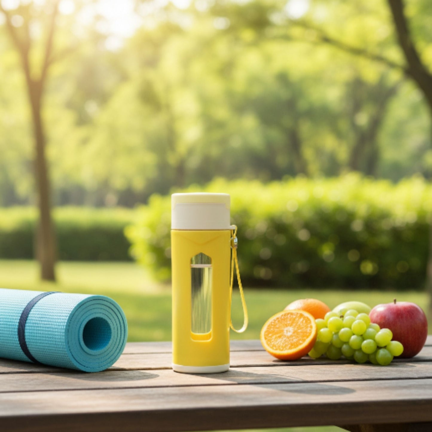 Portable Glass Water Bottle