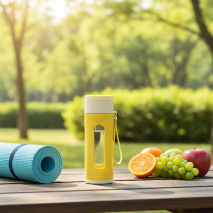 Portable Glass Water Bottle