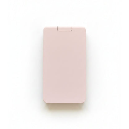 Portable Make Up Brush Set With Led Lights-Pink On White Background