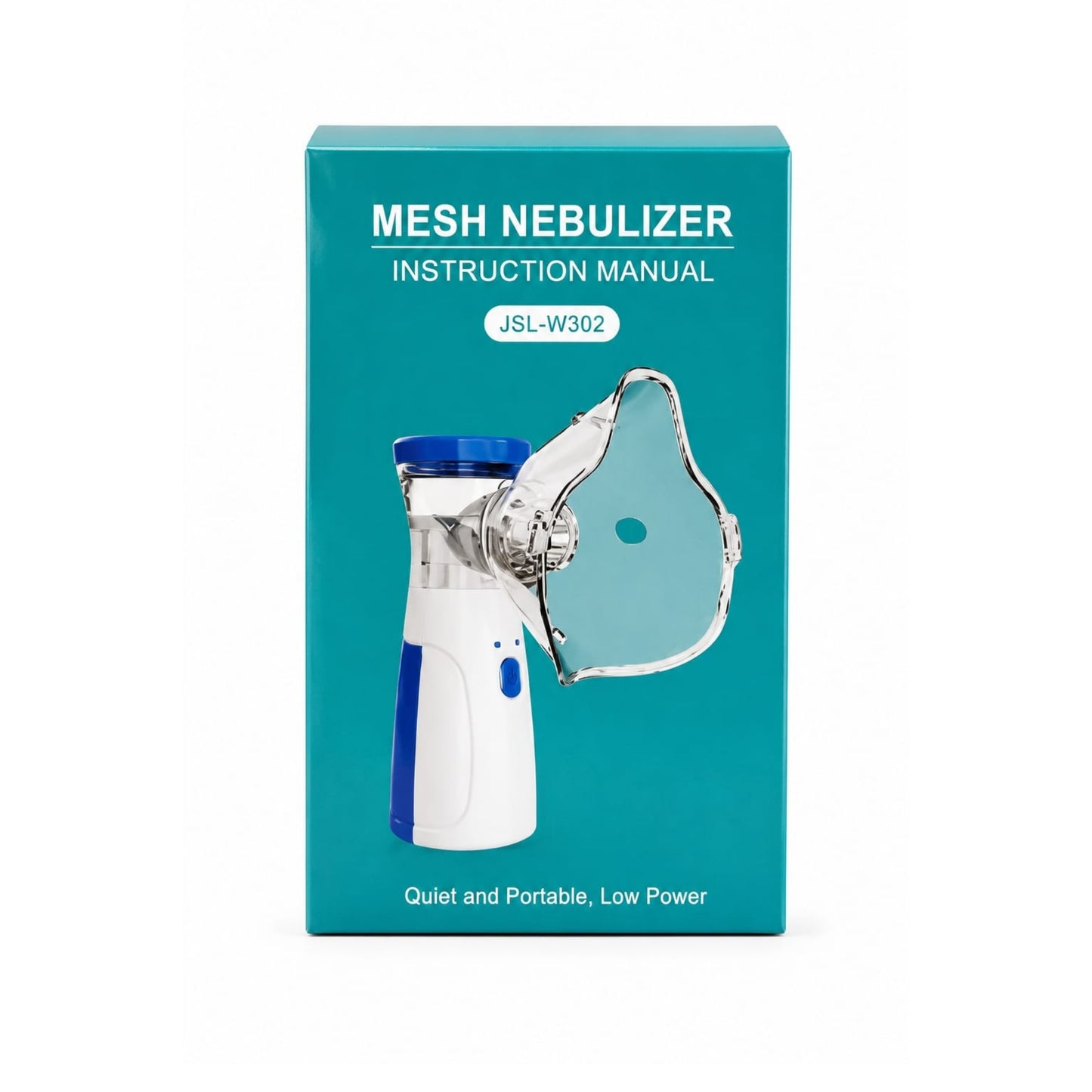 Portable Mesh Nebulizer Machine for Adults & Children – Blue Storage Box On White Background