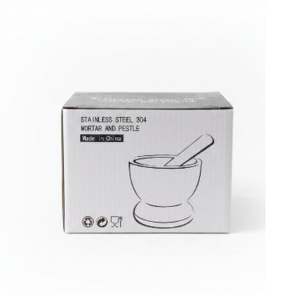 Premium 18/8 Stainless Steel Mortar & Pestle Spice Grinder Set