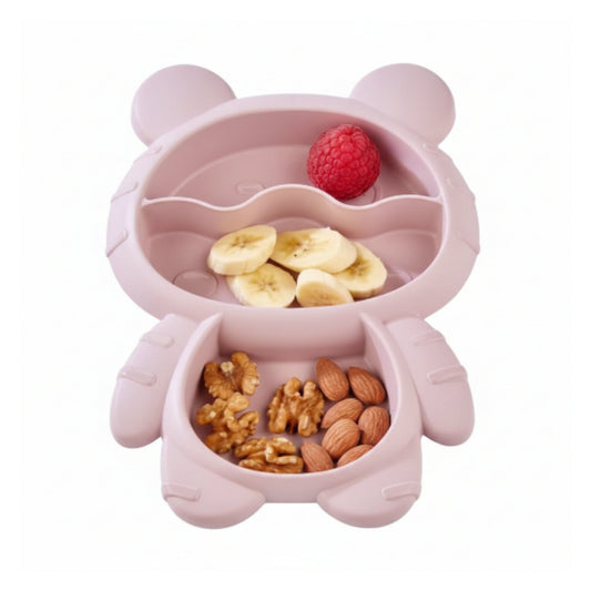 Qlux Plastic Divided Plate with Bowl and Cutlery