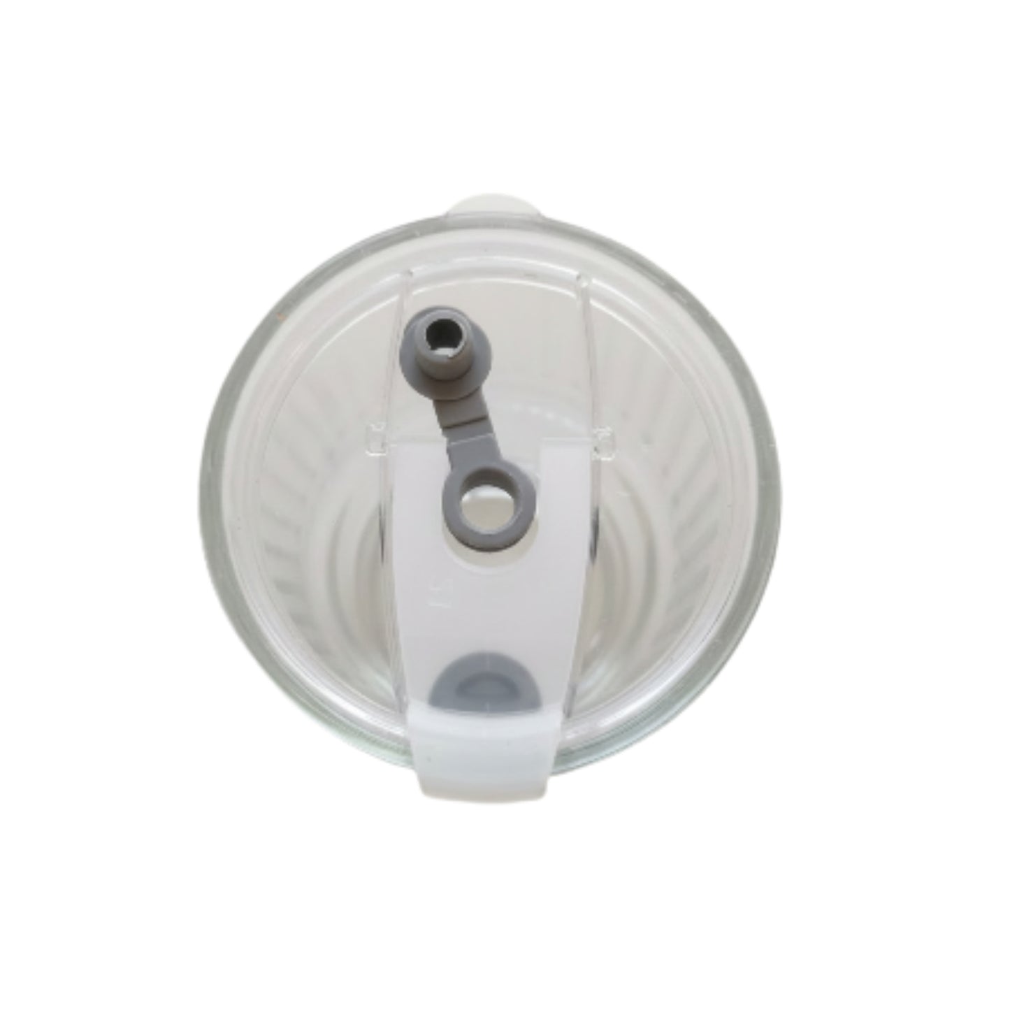 Rainbow Dotted Glass Cup with Lid & Straw 400ml | Reusable Iced Coffee Tumbler Lid On White Background