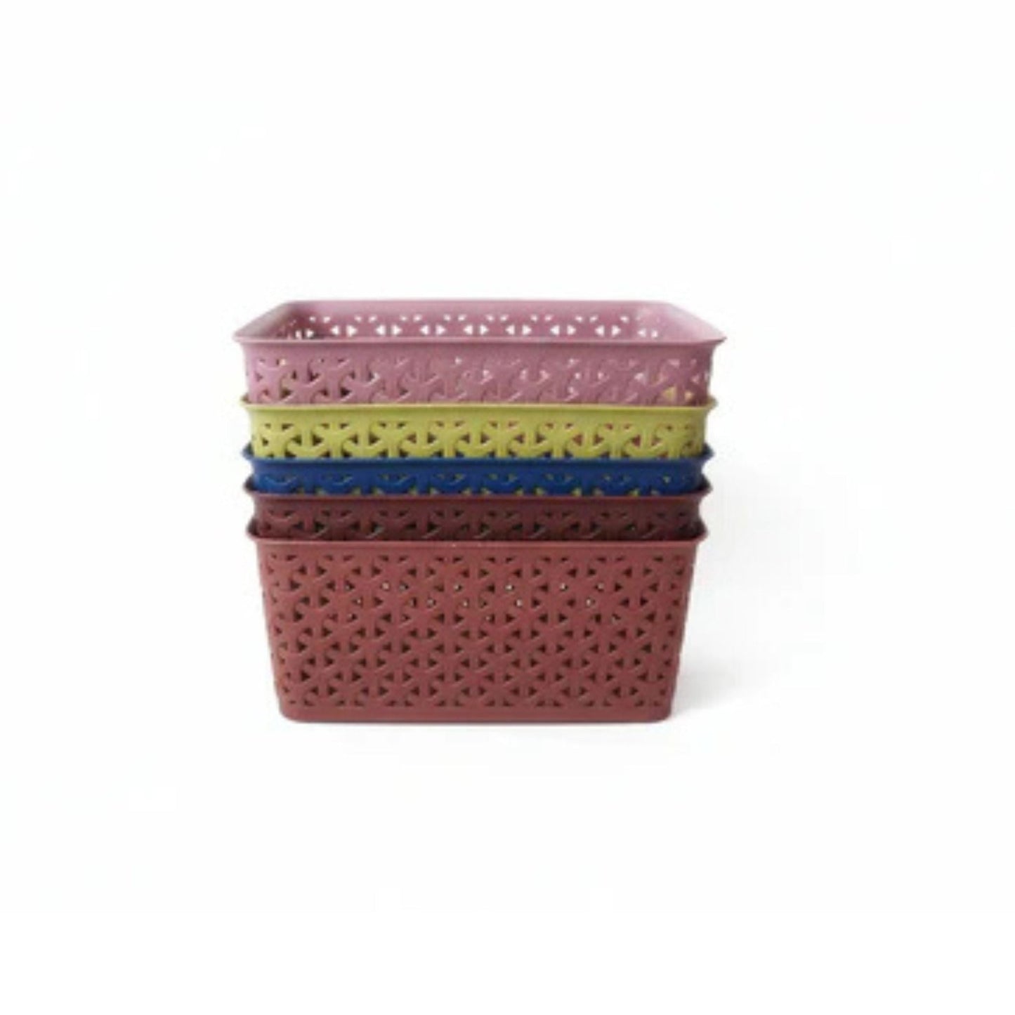 Rattan Plastic Baskets 29x19x10cm