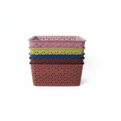 Rattan Plastic Baskets 29x19x10cm