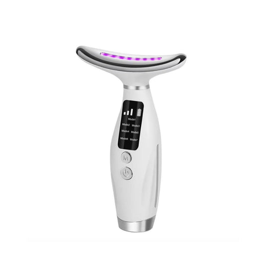 Neck Beauty Device - Anti-Aging Neck & Face Massager White On White Background