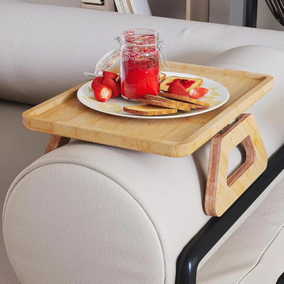 Rectangle Bamboo Arm Rest Tray