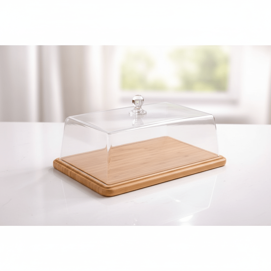 Rectangle Bamboo Base Cake Dome