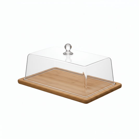 Rectangle Bamboo Base Cake Dome