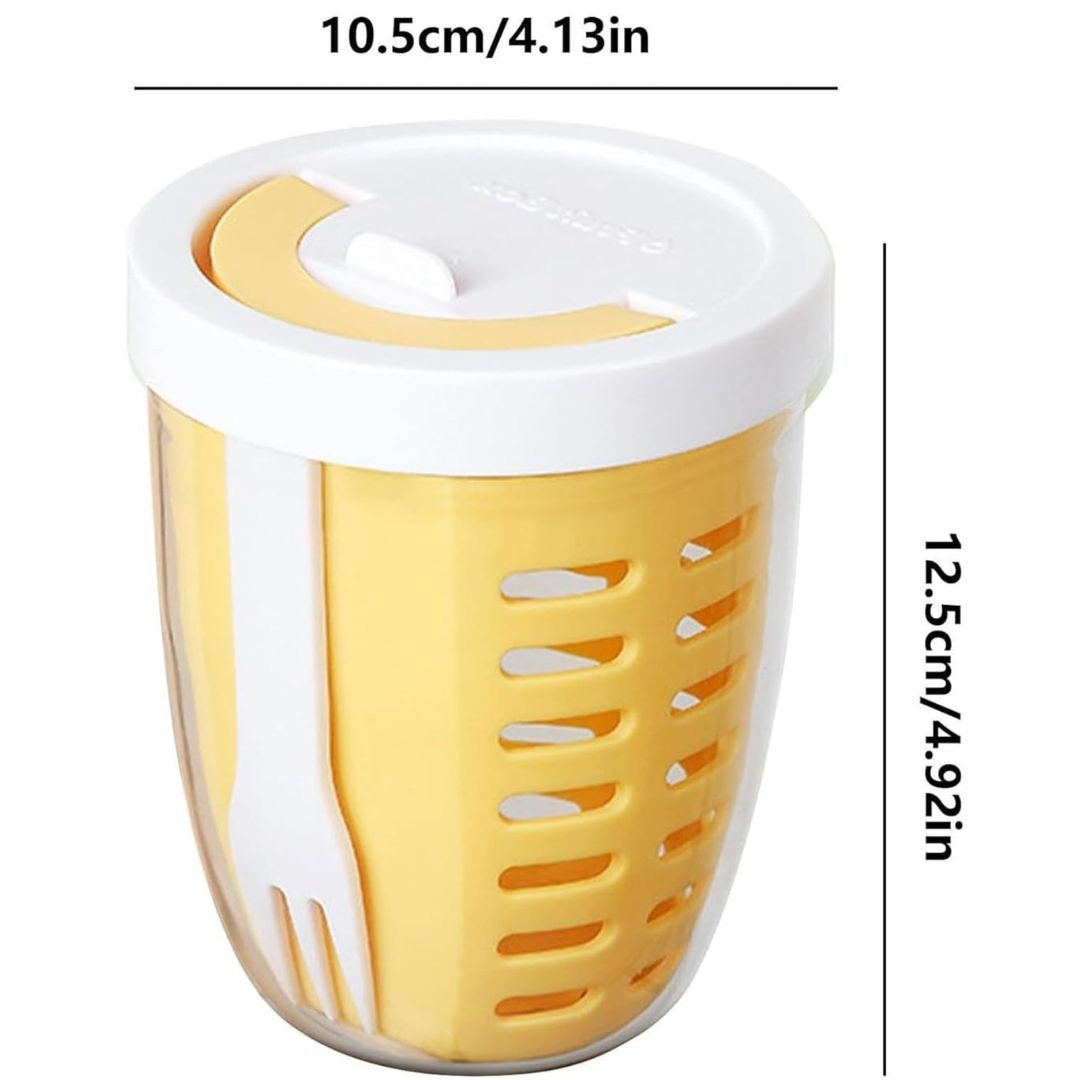 Portable Reusable Fruit Snack Cup On White Background
