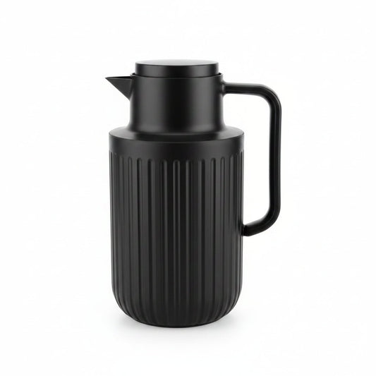 Ribbed Insulated Flask - Black