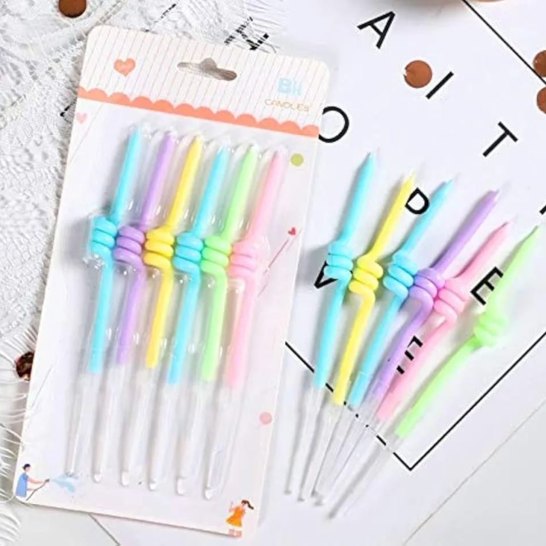 6pc Twirly Candles