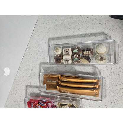 Acrylic Long Storage With Lid 30x10x5cm