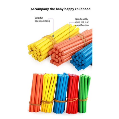 50pc Wooden Rainbow Sticks