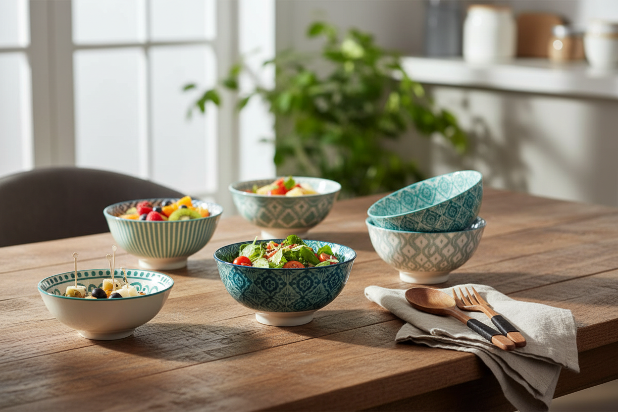 Danny Home 10pc Botanica Stoneware Bowls Set