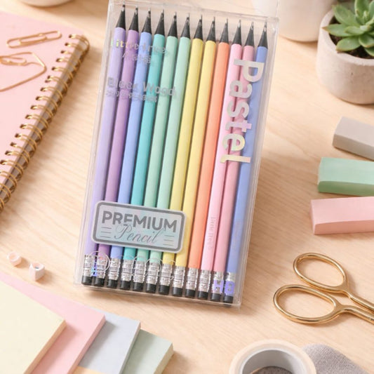 12pc Black Wood Pencils