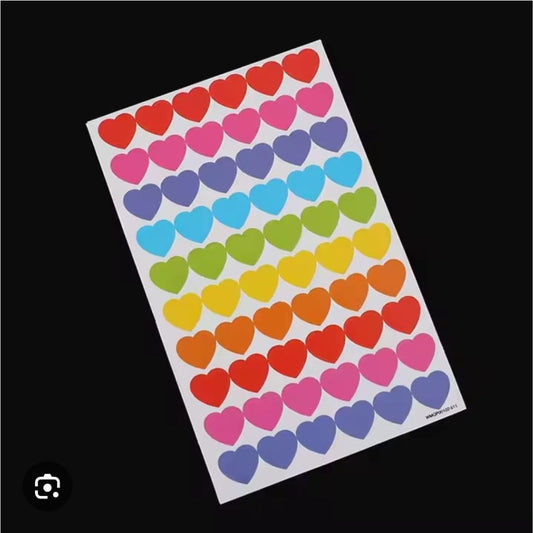 200pc Heart Stickers