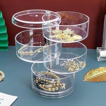 4 Layer Rotatable Acrylic Jewelry Organizer