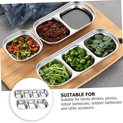 Stainless Steel Divided Condiment Holder