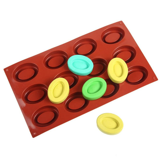 Silicone 12 Slot Oval Mould