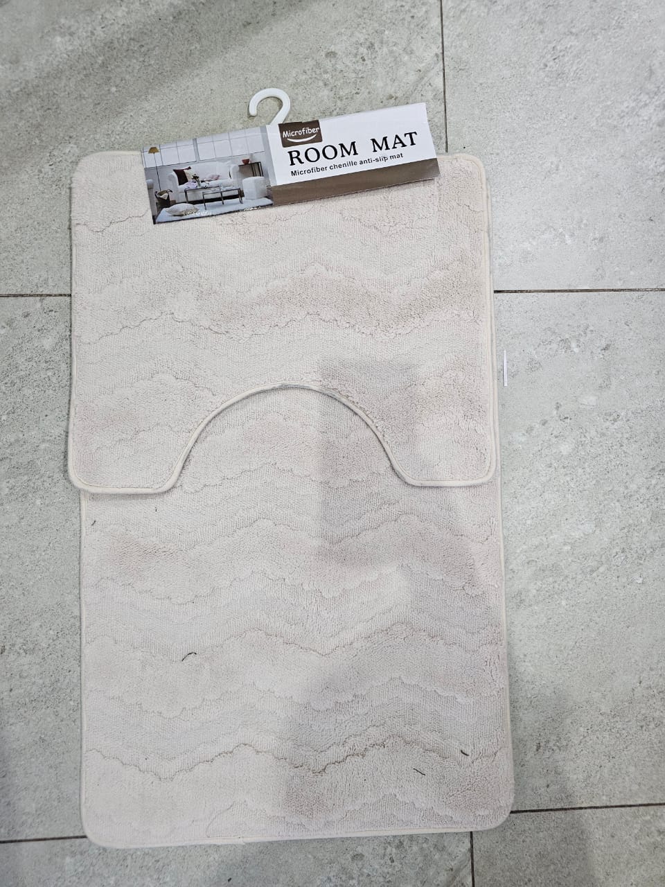 2pc Non Slip Microfibre Bath Mats