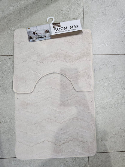 2pc Non Slip Microfibre Bath Mats
