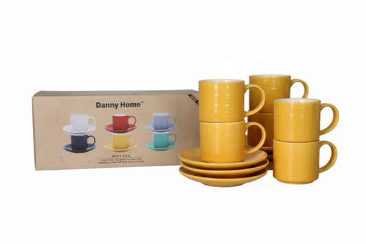 Danny Home 6pc Espresso Cup And Saucer Set