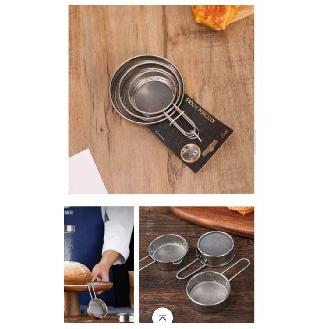 3pc Stainless Steel Deep Sifts