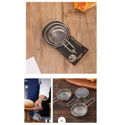 3pc Stainless Steel Deep Sifts