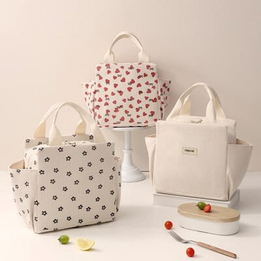 Corduroy Insulated Lunch Bag-Large