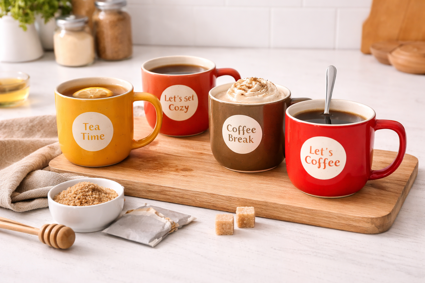 Danny Home 4pc Printed Mugs