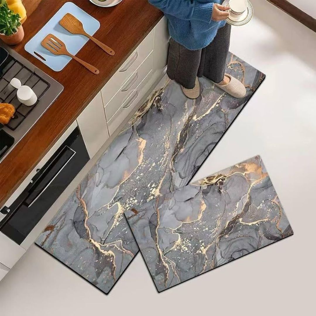 2pc Rubber Kitchen Mat