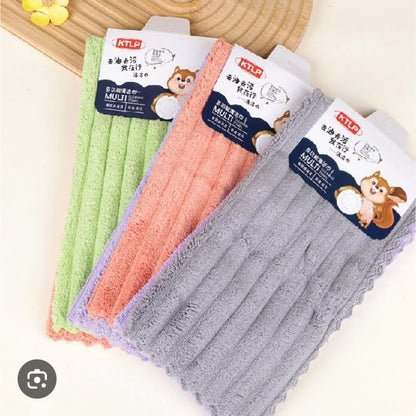 3pc Striped Microfibre Cloth