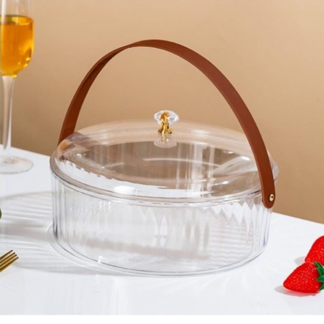 Acrylic Platter With Strap Handle