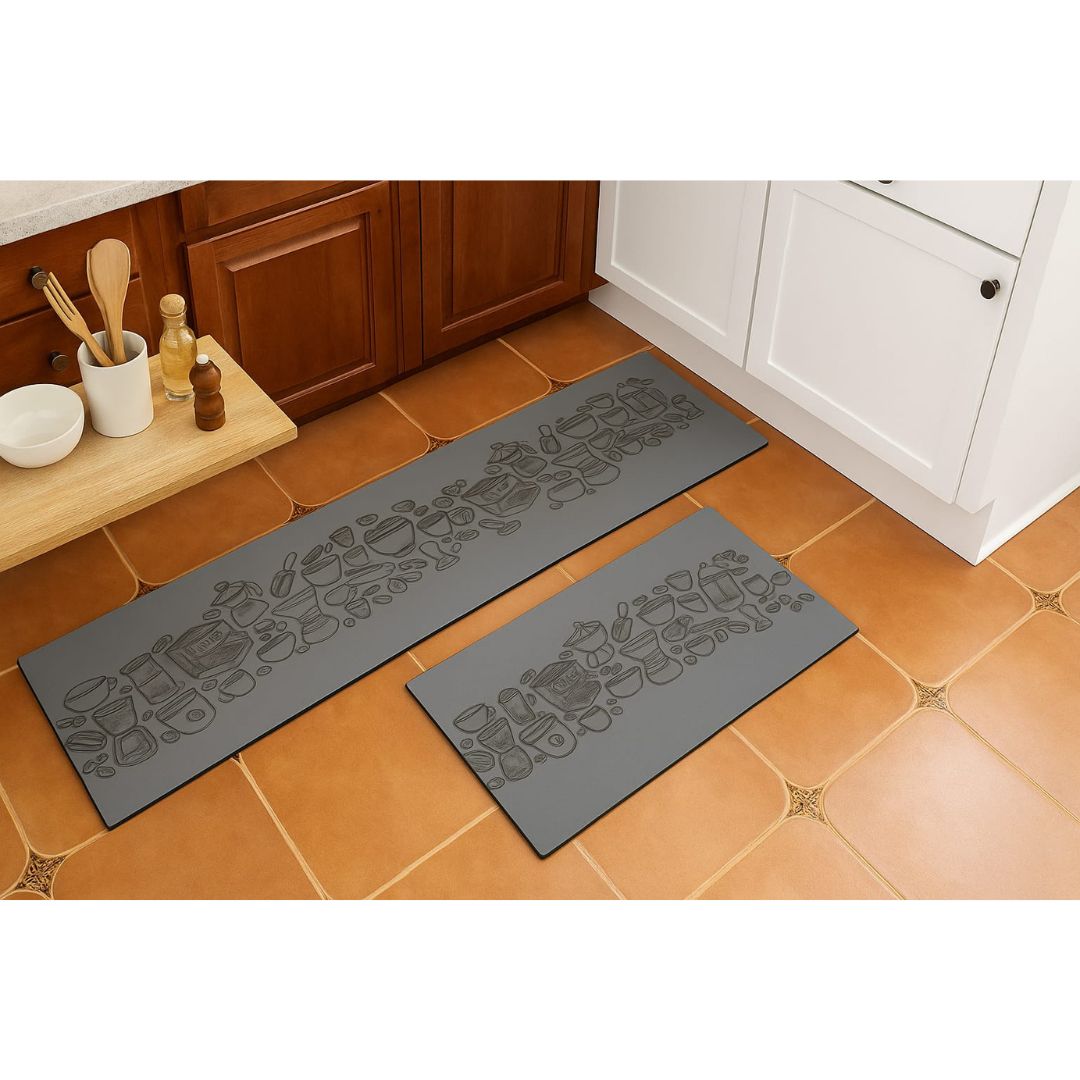 2pc Rubber Kitchen Mat