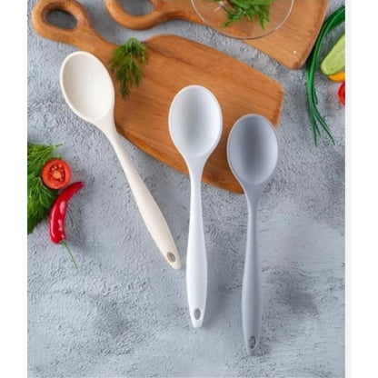 White Silicone Heat Resistant Spoon
